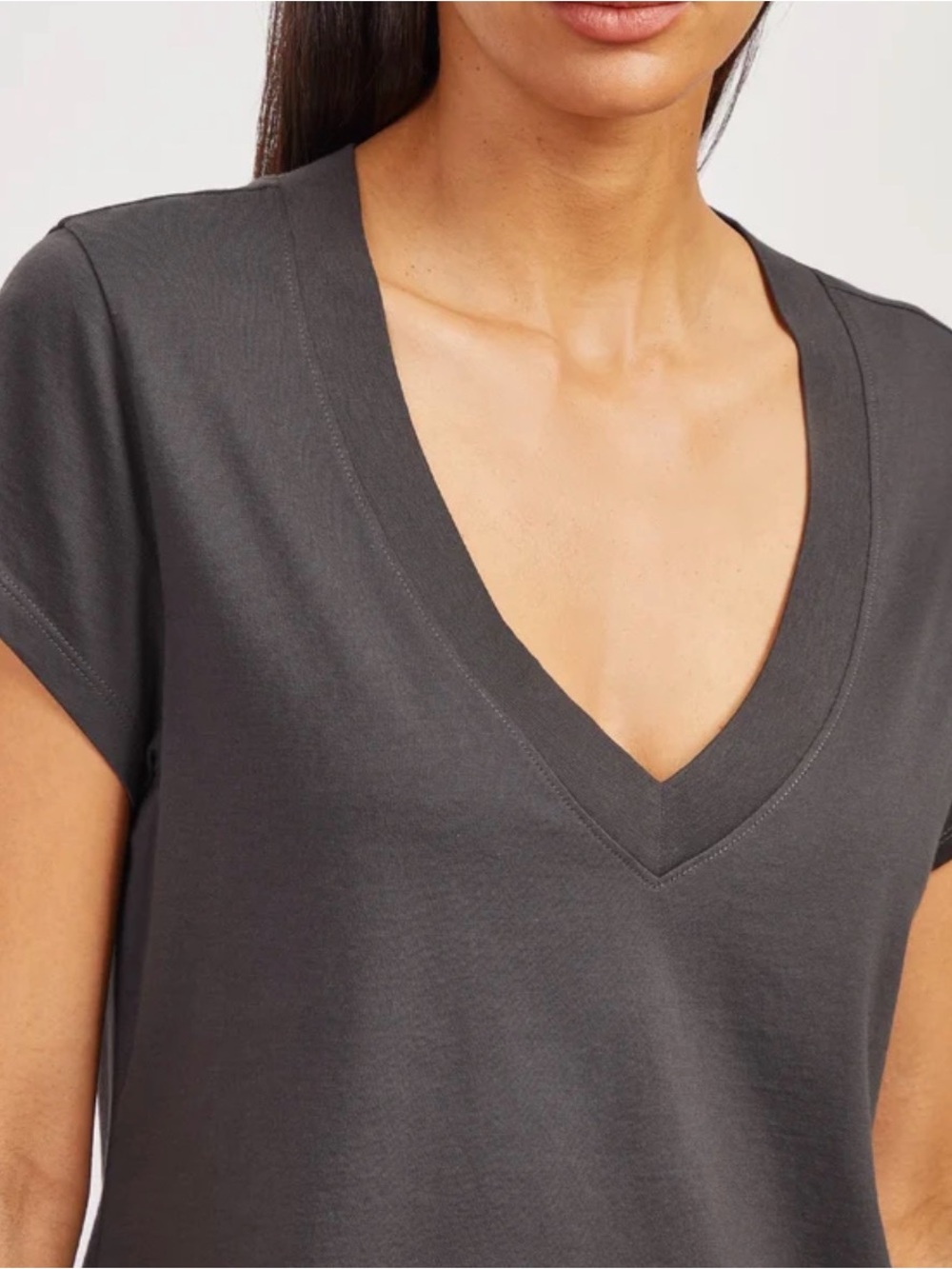 Washed V-Neck Short Sleeve Tee
